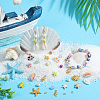 DIY Ocean Theme Synthetic Turquoise & Natural Cowrie Shell & Alloy Jewelry Making Findings Beads Kits DIY-SC0027-43-4