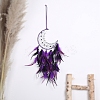 Moon Woven Web/Net with Feather Wall Hanging Decorations PW-WG67276-01-3