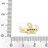 Brass Micro Pave Clear Cubic Zirconia Pendants KK-F938-25H-G-3