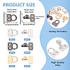 15Sets 3 Colors Alloy Hook and Eye Fasteners DIY-TA0012-27-4