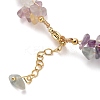 Natural Fluorite Chip Beaded Bracelets for Women BJEW-F478-01C-3
