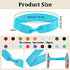 18Pcs 18 Colors Women's Faux Suede Bowknot Stretchable Hat Band AJEW-OC0014-22-2