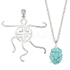 1Pc Rhodium Plated 925 Sterling Silver 5 Prongs Pendant Blank Cabochon Settings FIND-GO0001-75-1