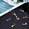 32Pcs 2 Colors Rack Plating Brass Pendant Pinch Bails KK-FH0002-84-2