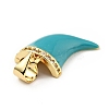 Brass Micro Pave Clear Cubic Zirconia Enamel Pendants KK-G416-39G-05-3