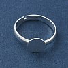 Adjustable Brass Pad Ring Settings KK-K414-10C-S-2