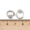 Brass Micro Pave Cubic Zirconia Hoop Earrings EJEW-S277-07P-4