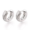 Brass Twist Hoop Earrings EJEW-T048-40P-1