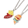 Best Friends Alloy Pendant Necklaces NJEW-K124-02A-P-1