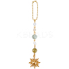 Natural Gemstone Beads Pendant Decorations HJEW-WH20019-01G-1
