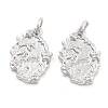 Rack Plating Brass & Clear Cubic Zirconia Pendants KK-S371-03P-1