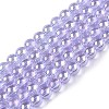 Electroplate Transparent Glass Beads Strands GLAA-T032-T4mm-AB01-1