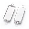 Non-Tarnish 304 Stainless Steel Cabochon Connector Settings LS-STAS-F222-032-2