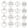 DICOSMETIC 16Pcs 4 Style 304 Stainless Steel Charms STAS-DC0005-46-1