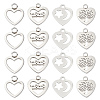 16Pcs 4 Style 304 Stainless Steel Charms STAS-DC0005-46-1