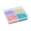 800Pcs 4 Styles Mixed Styles 8/0 Glass Round Seed Beads SEED-FS0001-18C-6