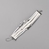 Alloy Glass Multi-strand Bracelets LS-BJEW-WH0011-10B-2
