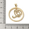 Brass Micro Pave Cubic Zirconia Pendants KK-C058-12A-G-3