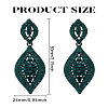 1 Pair Rhinestone Horse Eye Dangle Stud Earrings EJEW-LP0002-92B-2