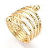 Brass Wire Multi-Layer Wrap Ring RJEW-Q778-02G-3