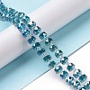 Electroplate Transparent Glass Beads Strands EGLA-H101-03B-4