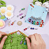 20Pcs 10 Colors Glass Round Bead Pendant Stitch Markers HJEW-NB00021-3