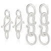 4Pcs 2 Styles 925 Sterling Silver and S-Hook Clasps FIND-BC0013-02-1