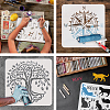 Plastic Drawing Painting Stencils Templates DIY-WH0396-367-4
