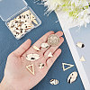 48Pcs 6 Style Brass Pendants KK-BBC0003-26-3