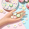 60Pcs 2 Styles Plumeria Flower Opaque Resin Cabochons CRES-YW0002-60-5