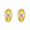 925 Sterling Silver Micro Pave Clear Cubic Zirconia Stud Earrings EJEW-K301-01MG-2