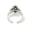 Zinc Alloy Rhinestone Solitaire Ring RJEW-Z048-03AS-01-3