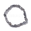 Natural Labradorite Bead Stretch Bracelets BJEW-K213-33-2