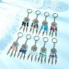 9Pcs Natral Gemstone Keychain KEYC-JKC01235-2