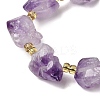 Electroplated Raw Rough Natural Amethyst Beads Strands G-Z131-J02-06-4
