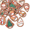 20Pcs 10 Styles Christmas Theme Wood Big Pendants WOOD-TA0001-92-2