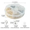 DIY Zinc Alloy Lobster Claw Clasps & 304 Stainless Steel Open Jump Rings & Brass Bead Tips Making Findings Kits DIY-FS0006-92-4