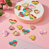 20Pcs 5 Style Zinc Alloy Enamel Pendants ENAM-TA0001-45-5