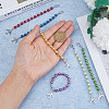 Plane Alloy & ABS Plastic Imitation Pearl Beaded Replacement Zipper Sliders HJEW-FH00031-3