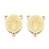 Ion Plating(IP) 201 Stainless Steel Rosary Center Connector Charms X-STAS-T064-47G-2
