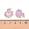 Alloy Glass Pendants PALLOY-N176-73KCG-02-3