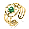 Ion Plating(IP) 304 Stainless Steel Open Cuff Rings RJEW-C079-09G-2