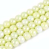 Electroplate Opaque Glass Beads Strands EGLA-T026-8mm-05D-1