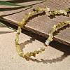 Natural Supper 7 Rutilated Quartz Chip Beaded Necklaces for Men Women NJEW-G159-01B-2