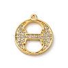 Rack Plating Brass Micro Pave Cubic Zirconia Pendant KK-H449-76G-08-1
