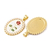 Brass Enamel Pendants KK-E108-44G-2