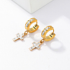 Fashion Cross 201 Stainless Steel Hoop Earrings IH3729-1