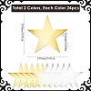 48Pcs 2 Colors Paper Glitter Star Wall Decoration AJEW-SP0001-16B-2