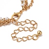 Alloy & Plastic Pearl 3 Layer Necklaces NJEW-U013-02G-3