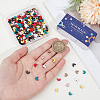 350Pcs 7 Colors Spray Painted Synthetic Non-magnetic Hematite Beads Strands G-SC0003-64-3